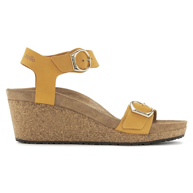 BIRKENSTOCK Soley Nubuck Leather Apricot Walk Edit detail