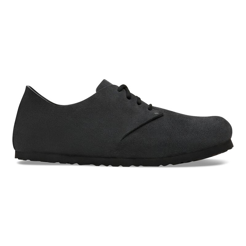 BIRKENSTOCK Maine Suede Leather Charcoal City Comfort detail