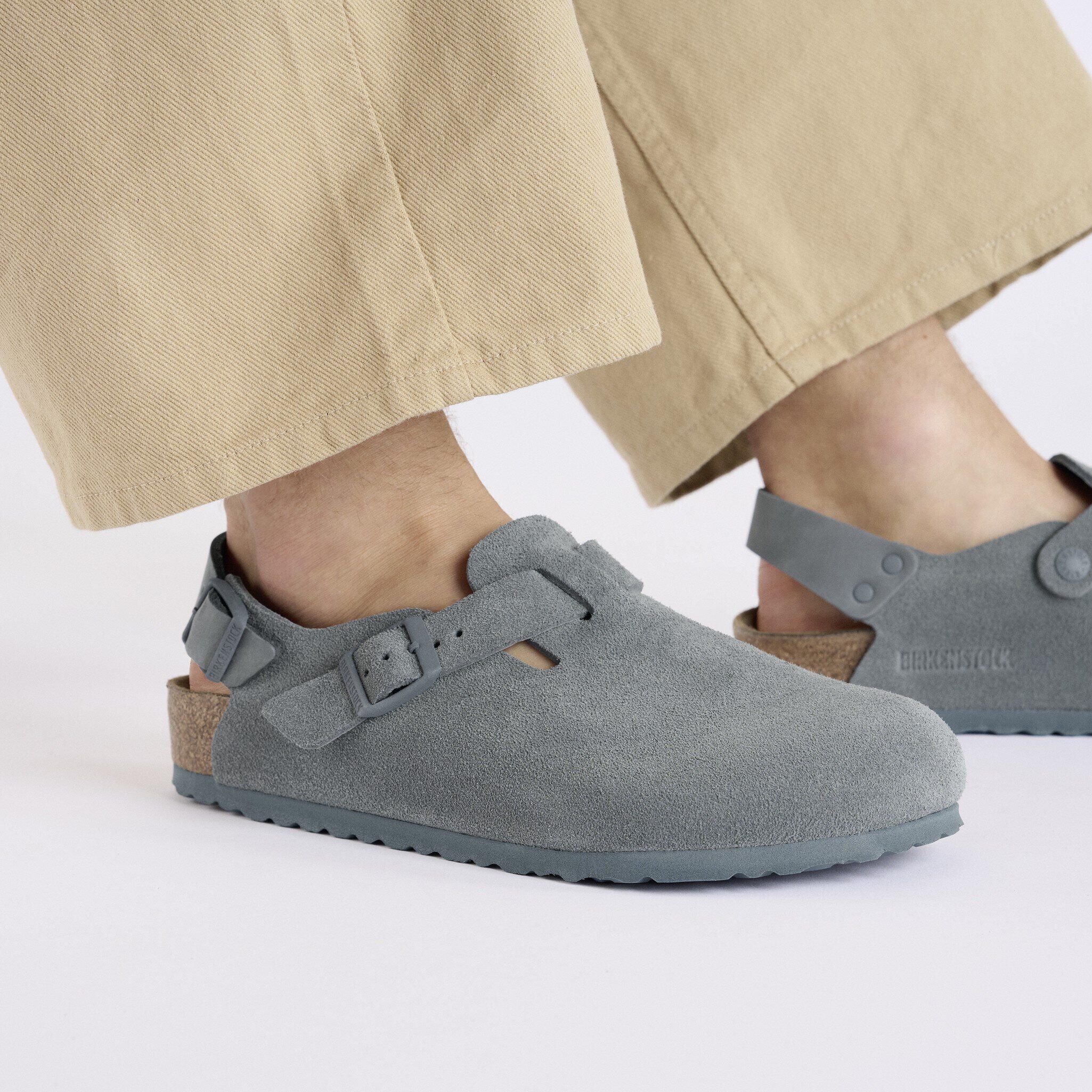 Tokio Suede Leather in Color Basalt Gray | BIRKENSTOCK US