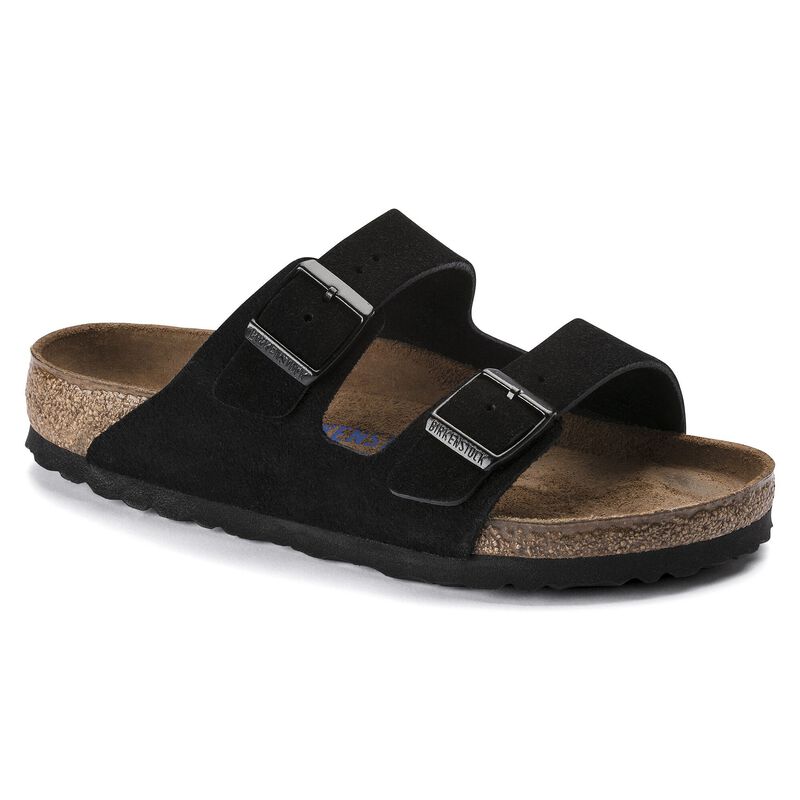 BIRKENSTOCK Arizona Soft Footbed Suede Leather New Navy Tonal City Comfort detail