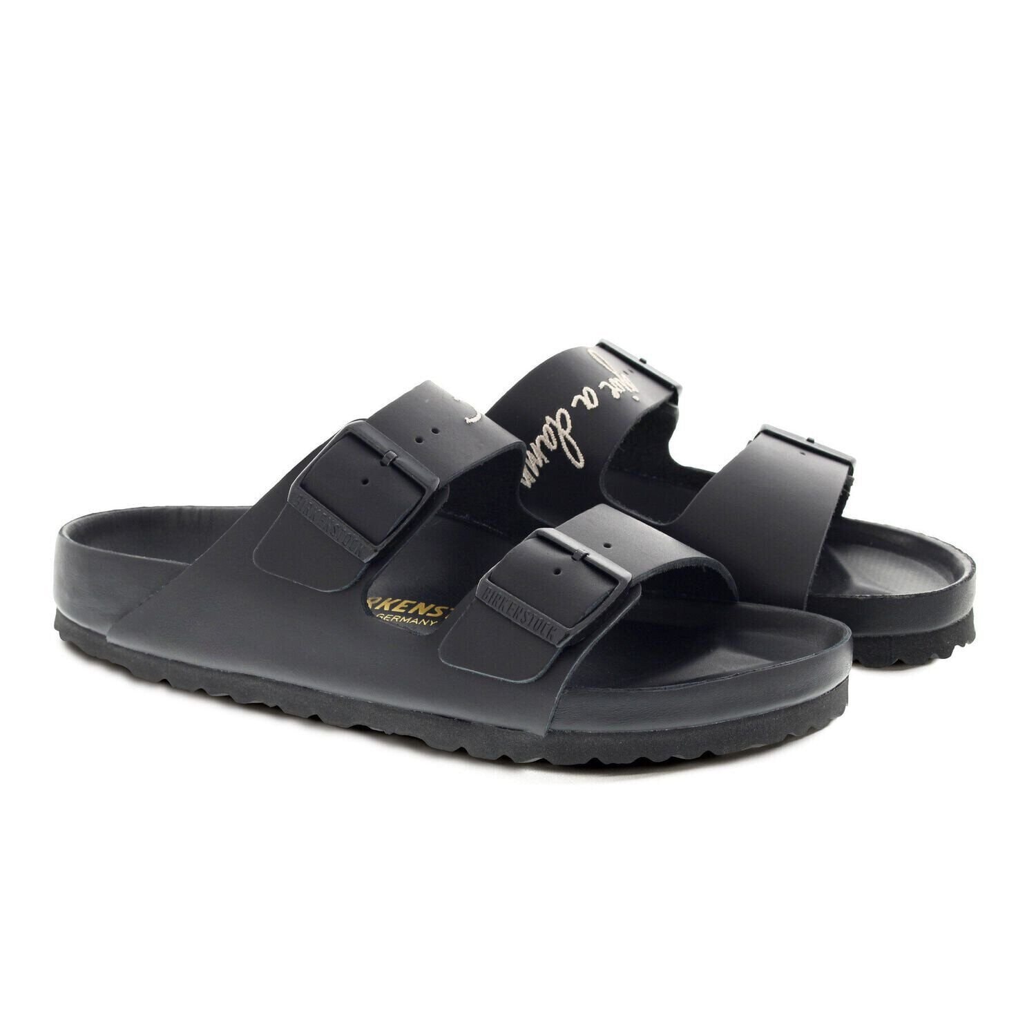 Arizona Lingua Franca Leather in Color Black | BIRKENSTOCK US