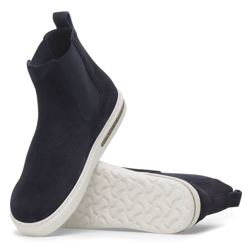 BIRKENSTOCK Bend Chelsea Suede Leather Midnight Blue Soft Footbed detail