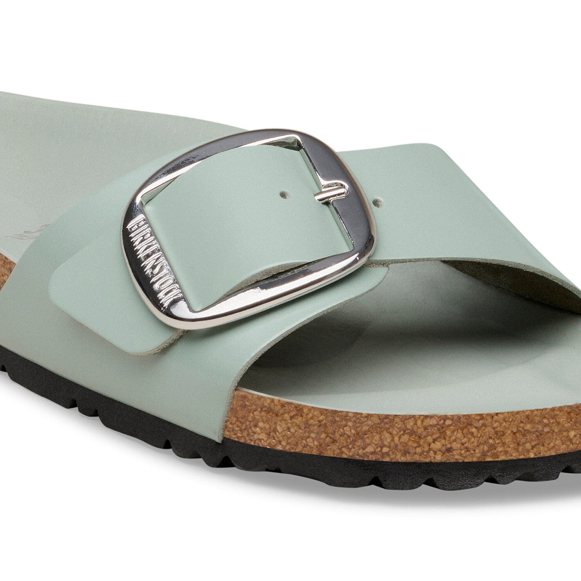 Madrid Big Buckle Natural Leather Patent