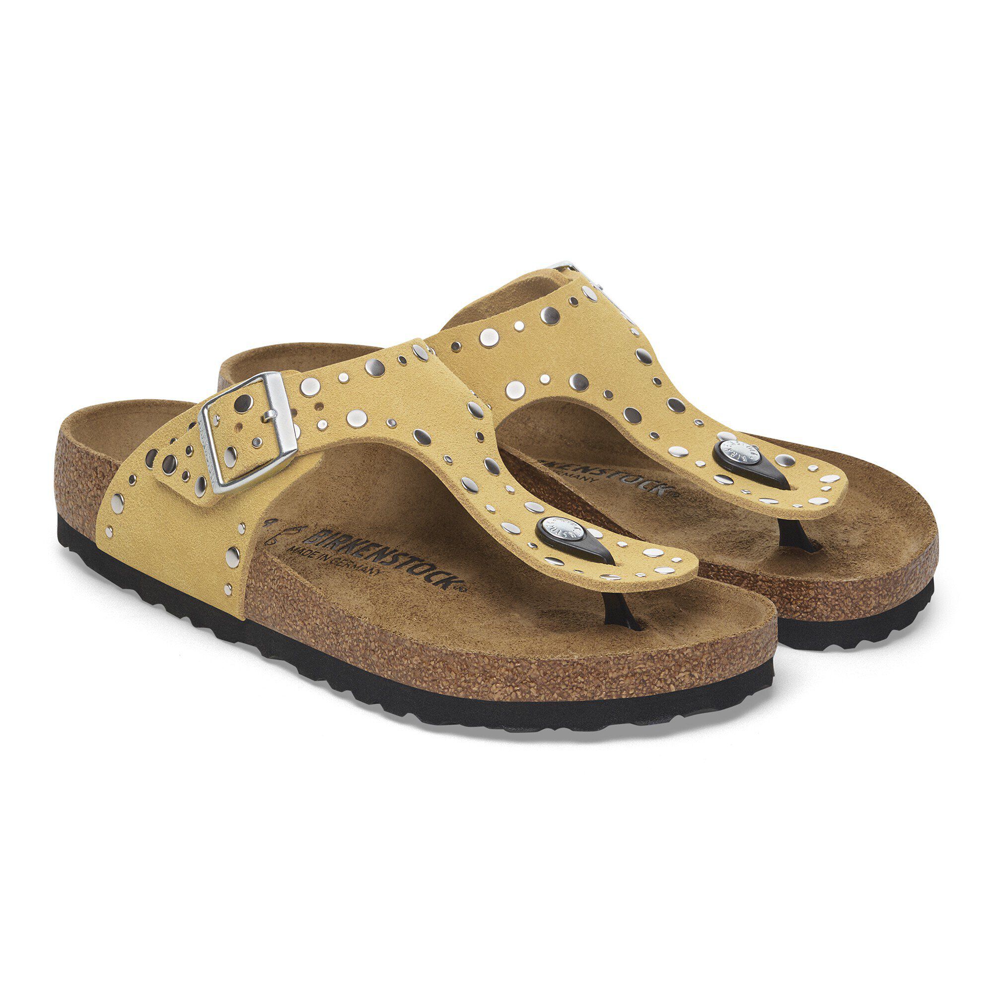 Gizeh Rivets Suede Leather - shown as a pair