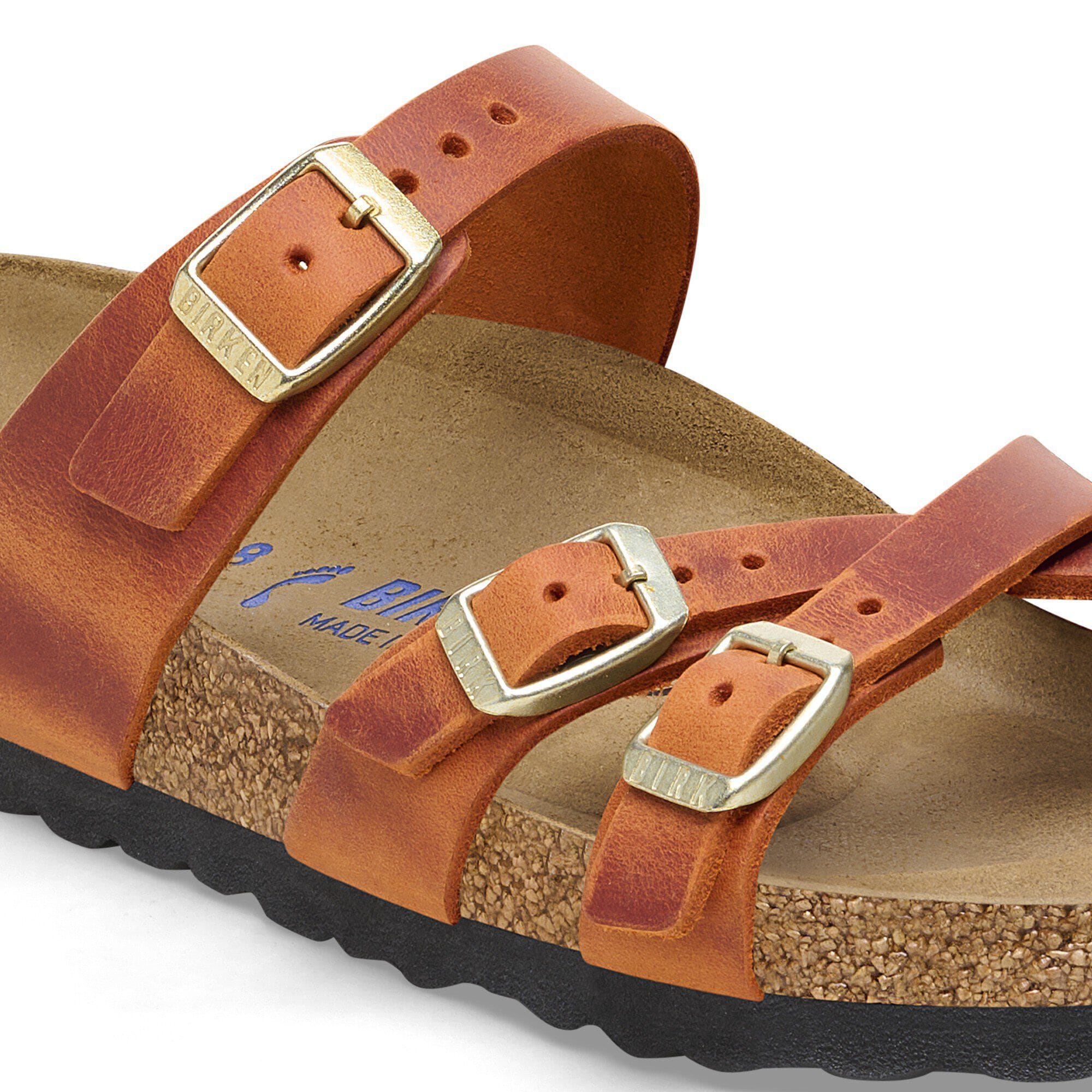 Franca Soft Footbed Cuir huil&eacute; Close-up view showing material detail image num&eacute;ro 6