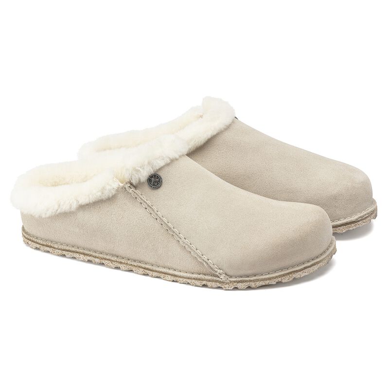 BIRKENSTOCK Zermatt Premium Suede Leather Antique White Daily Comfort detail