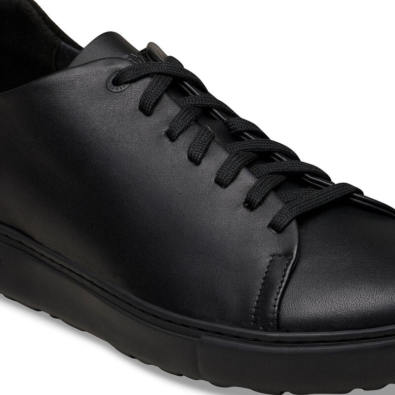 BIRKENSTOCK Bend Low Natural Leather Black Soft Footbed detail