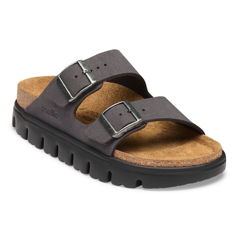 BIRKENSTOCK Arizona Chunky Birko-Flor Nubuck Velvet Gray Walk Edit detail