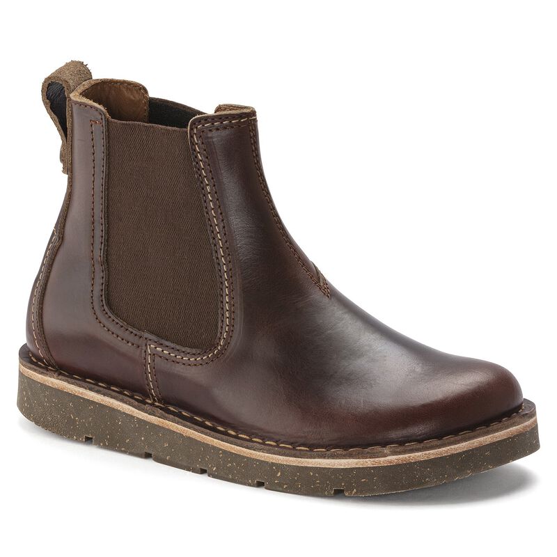 BIRKENSTOCK Birmingham Slip On Women Natural Leather Oiled Black Soft Sole detail
