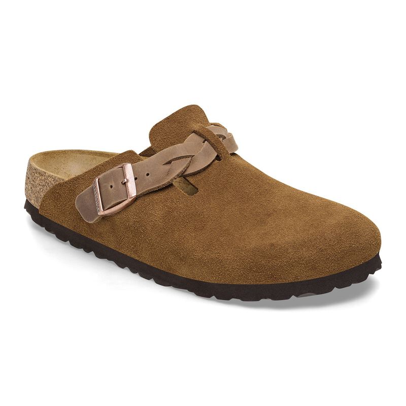 BIRKENSTOCK Boston Braided Suede Leather Carafe Trail Easy detail