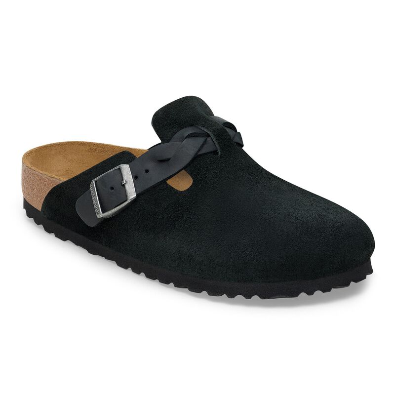 BIRKENSTOCK Boston Braided Suede Leather Carafe Trail Easy detail