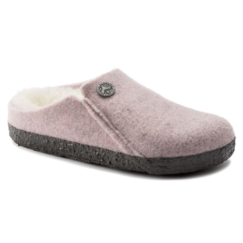 BIRKENSTOCK Zermatt Kids Shearling Felt Light Gray Soft Sole detail