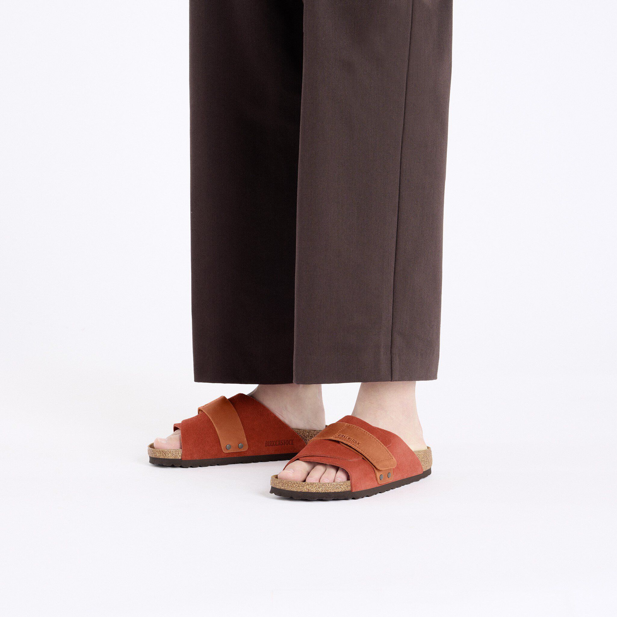 Kyoto Nubuck-Suede Leather in Color Rust Brown | BIRKENSTOCK US
