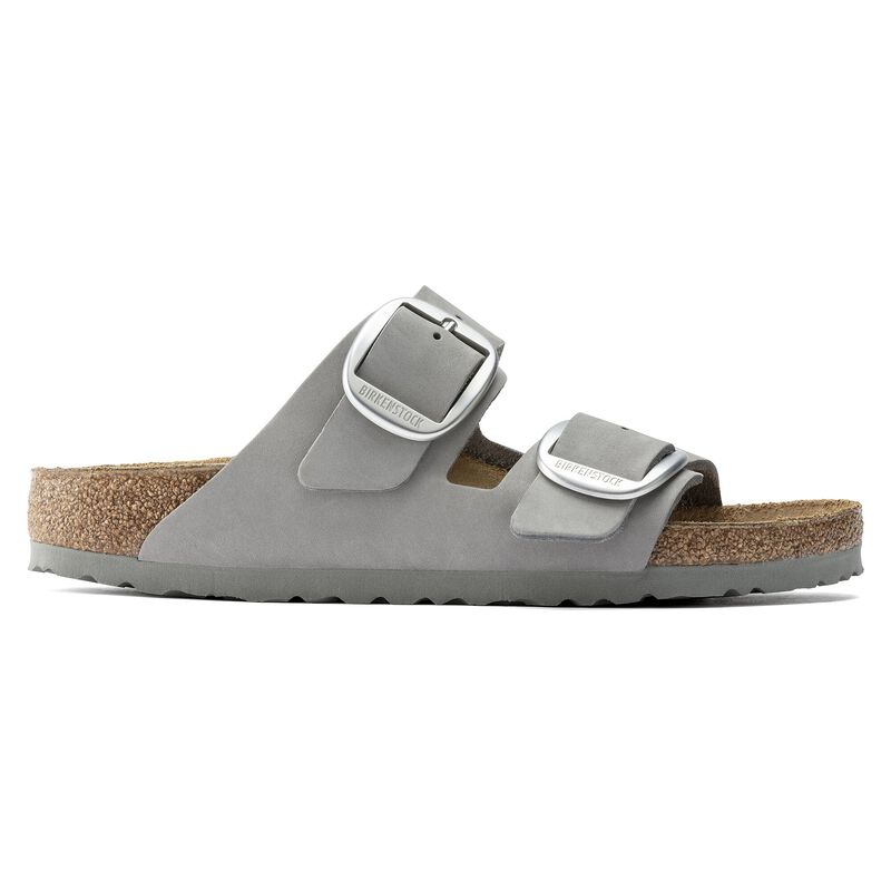 BIRKENSTOCK Arizona Big Buckle Nubuck Leather Dove Gray City Comfort detail