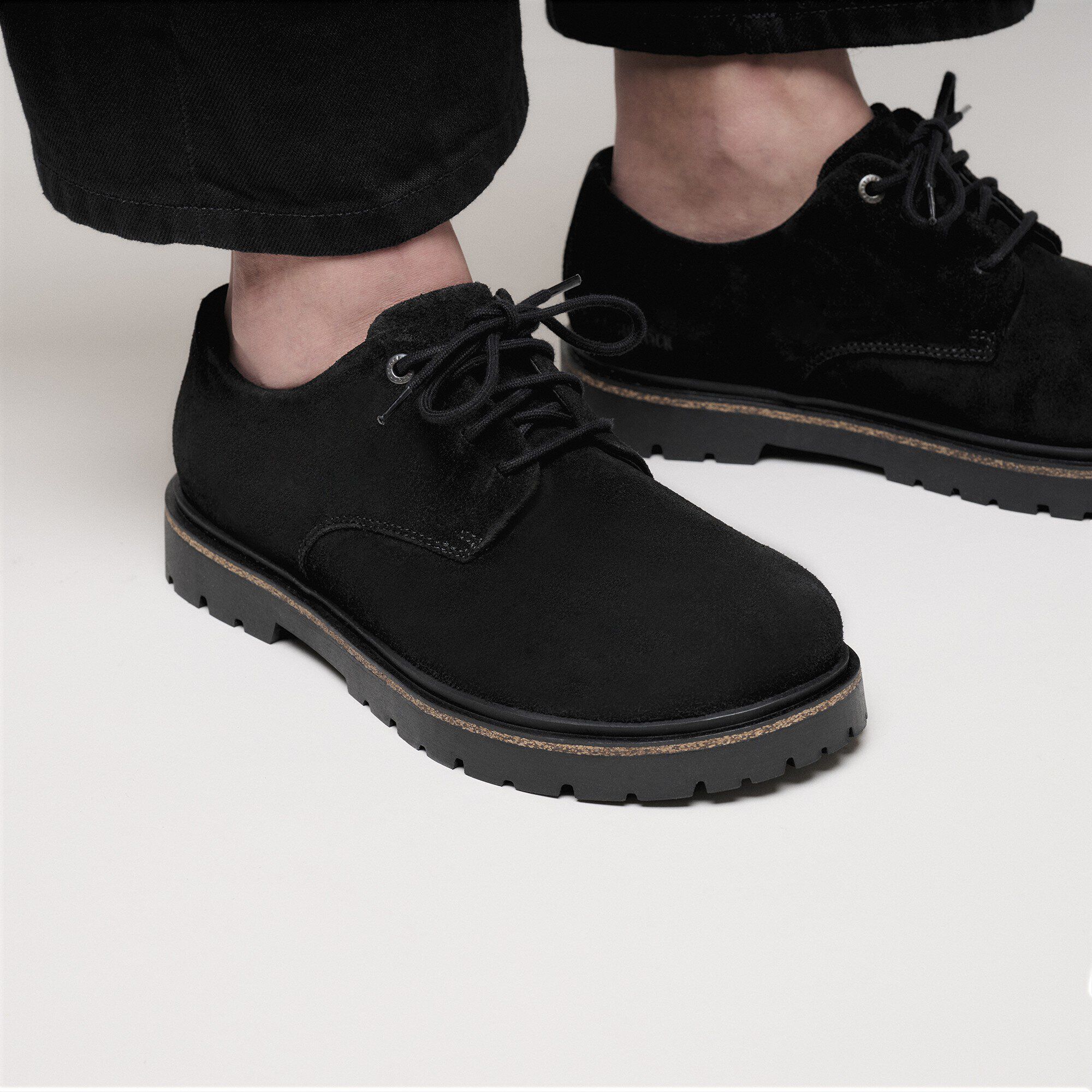 Highwood Lace Low Suede Leather in Color Black | BIRKENSTOCK US