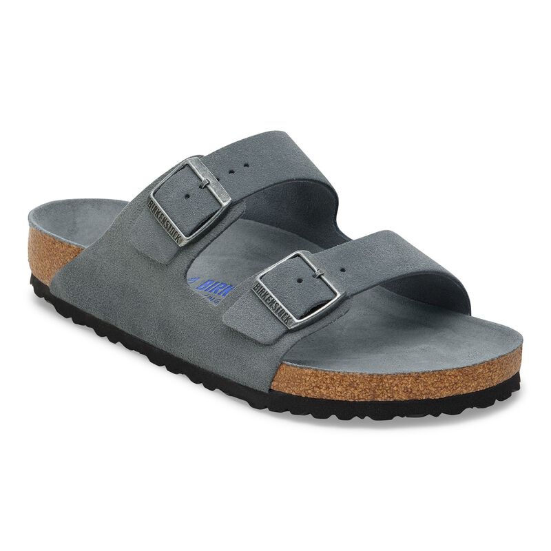 BIRKENSTOCK Arizona Soft Footbed Suede Leather Taupe Trail Easy detail