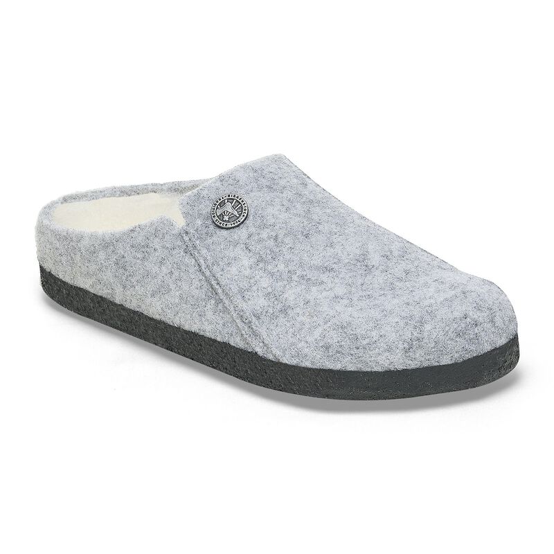 BIRKENSTOCK Zermatt Kids Shearling Felt Light Gray Soft Sole detail