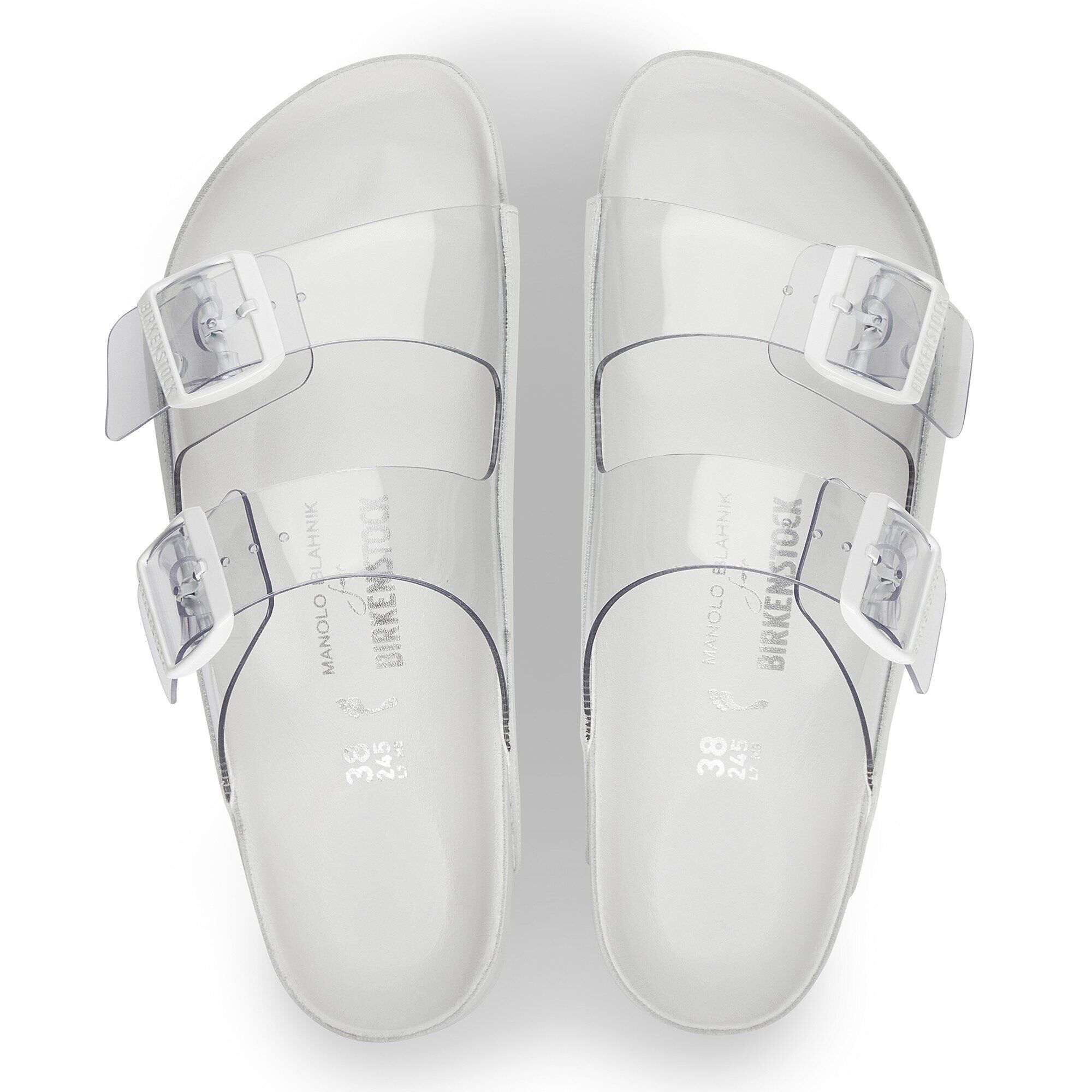 国内発送☆コラボ☆ManoloBlahnik × BIRKENSTOCK☆ Arizona PVC Manolo Blahnik Arizona PVC Synthetics in Color White