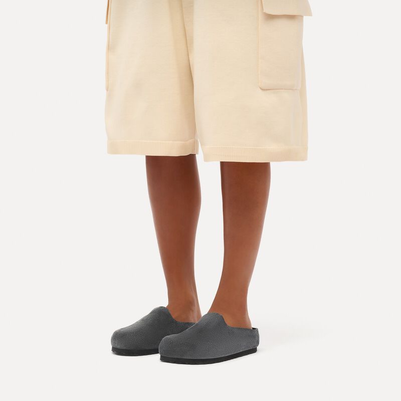 BIRKENSTOCK Amsterdam Wrapped Suede Leather Charcoal Walk Edit detail