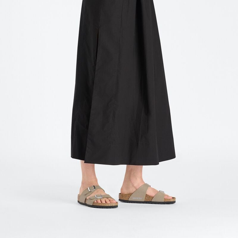 BIRKENSTOCK Sydney Synthetik Vegan Gray Taupe Lounge Fit detail