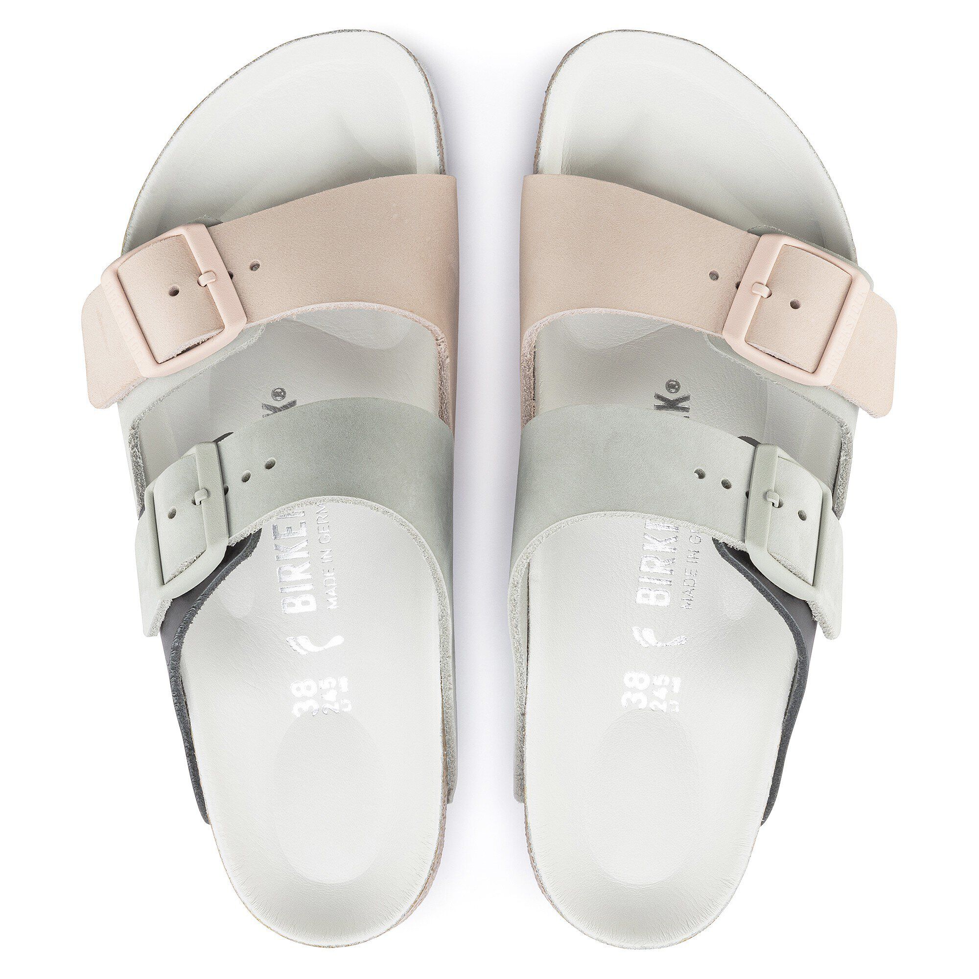 Arizona Split Nubuck Leather in Color Mineral/Light Rose