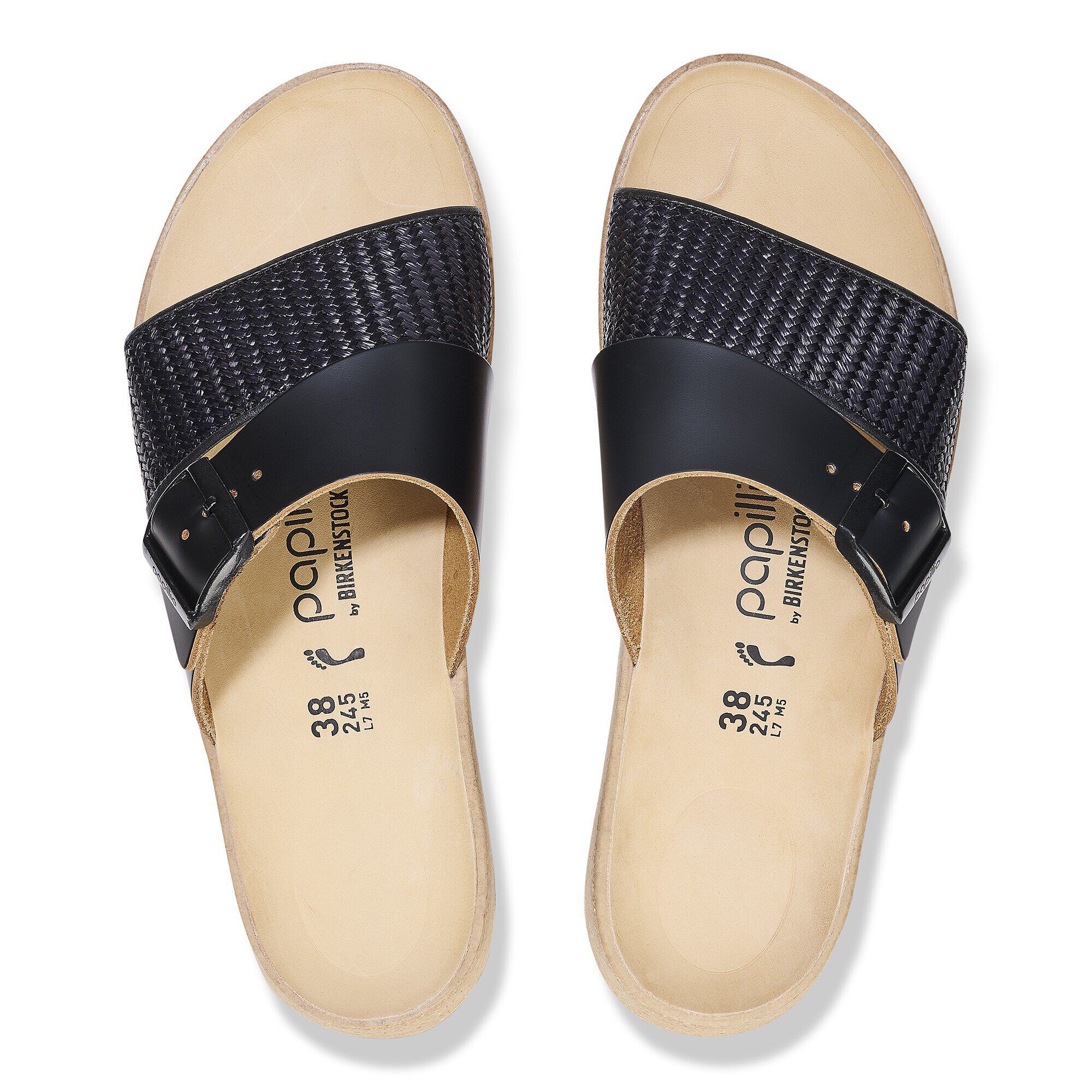 Almina Natural Leather-Synthetics in Color Black | BIRKENSTOCK US
