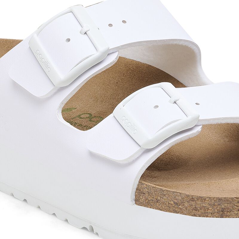 BIRKENSTOCK Arizona Flex Platform Birko-Flor White Trail Easy detail