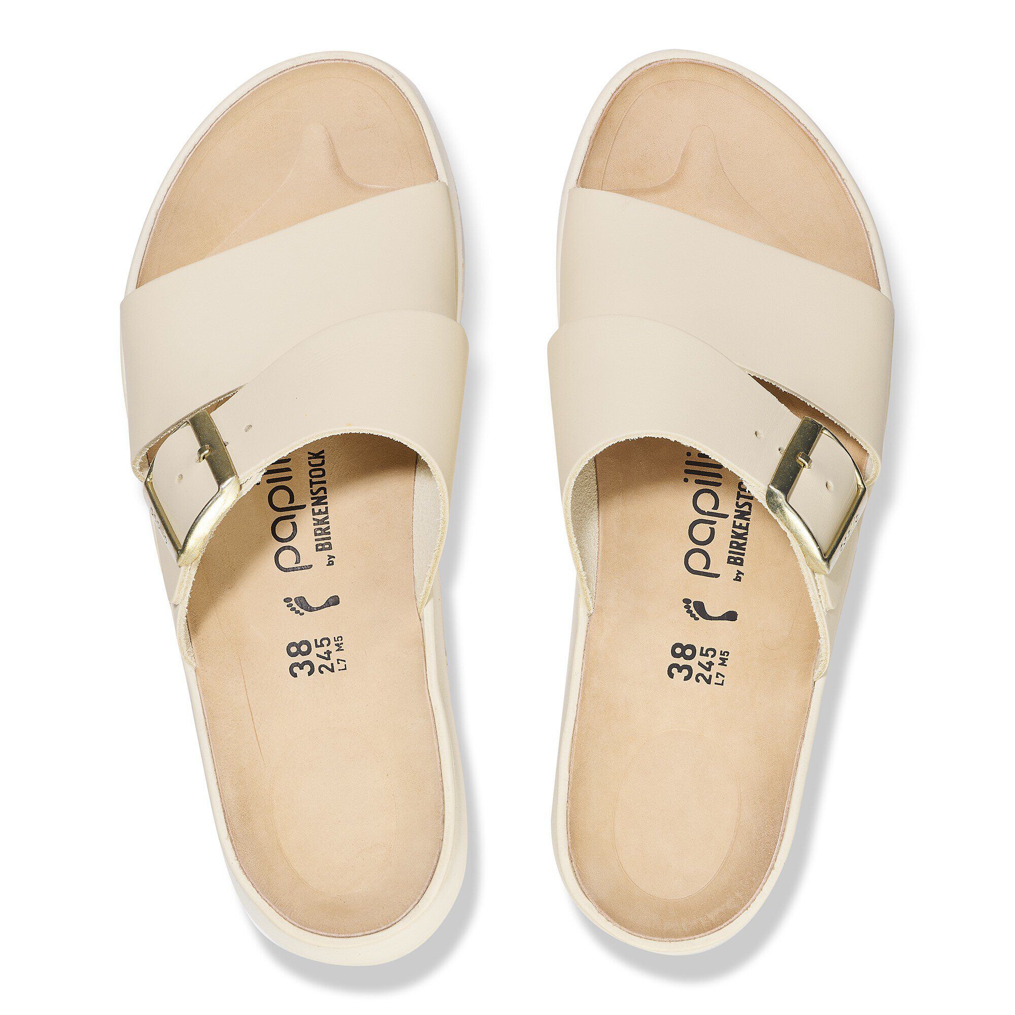♥ BIRKENSTOCK EXQUISITE サンダル ナチュラル . Almina Leather in Color Ecru | BIRKENSTOCK US