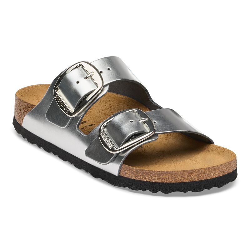 BIRKENSTOCK Arizona Big Buckle Natural Leather Metallic Gold City Comfort detail