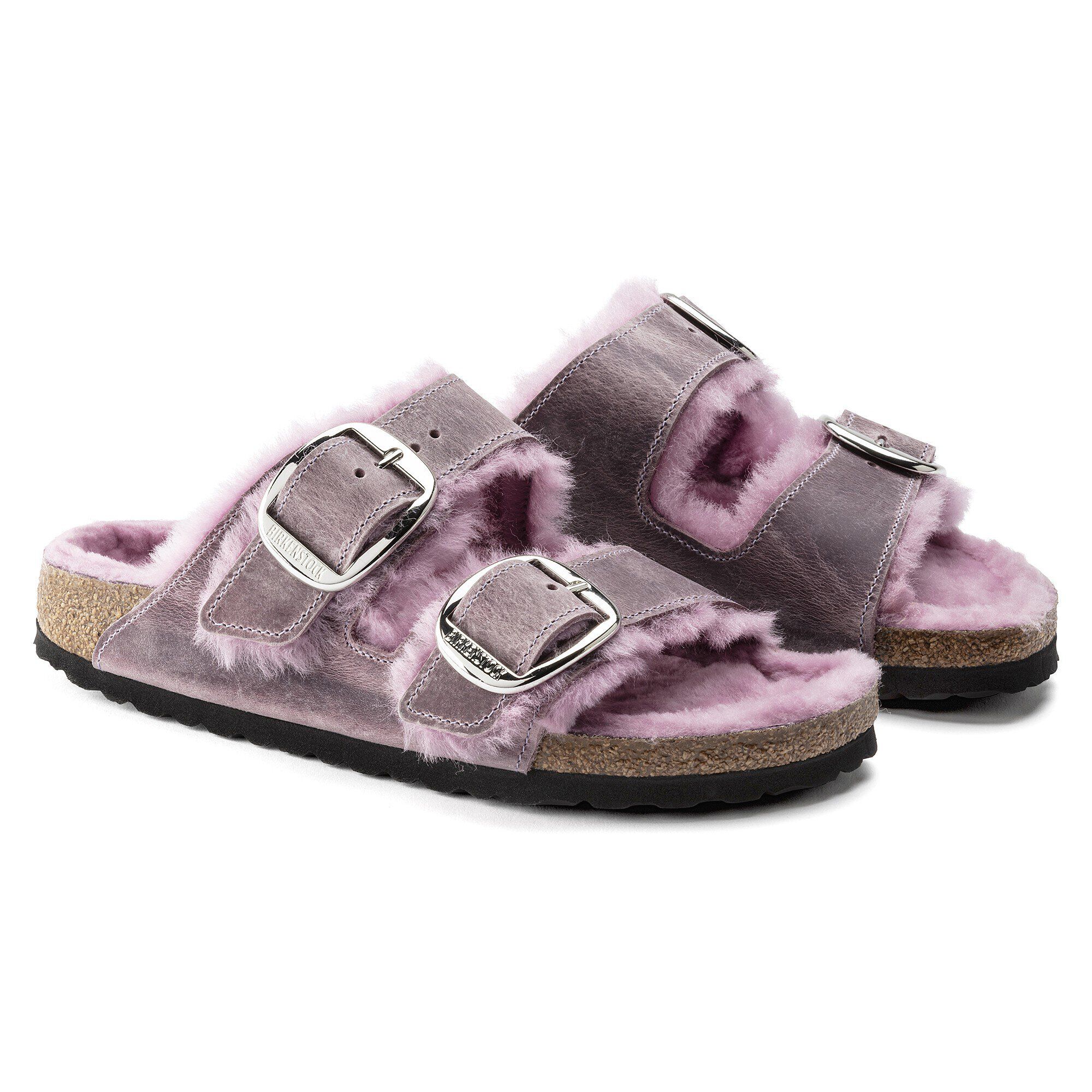 Arizona Big Buckle Shearling Cuir huil&eacute;