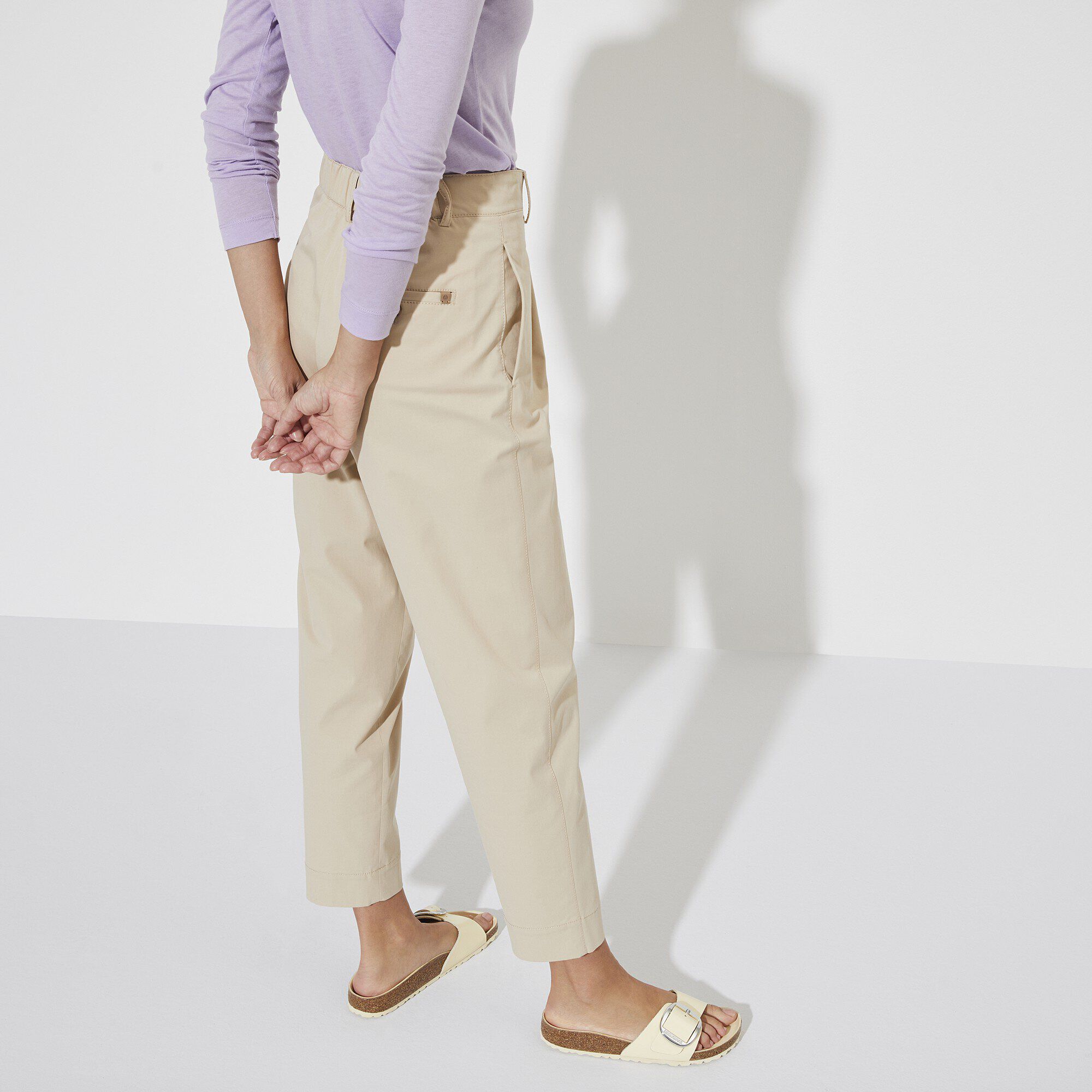 Madrid Big Buckle Natural Leather Patent