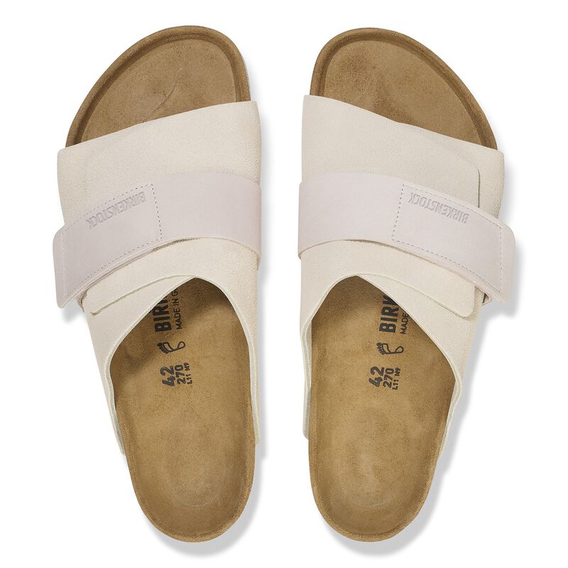 BIRKENSTOCK Kyoto Nubuck-Suede Leather Antique White detail