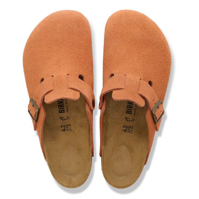 Sw 656 Boston Suede Leather in Color Dark Rust | BIRKENSTOCK US