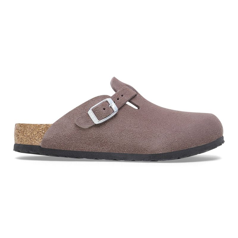 BIRKENSTOCK Boston Kids Suede Leather Faded Purple Classic Fit detail