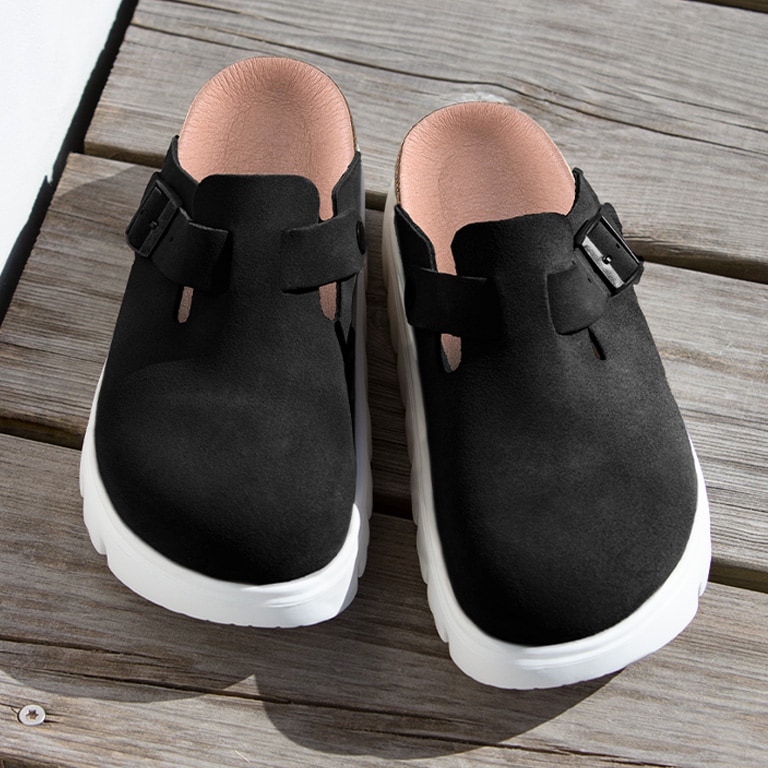 Platform birkenstock clog store