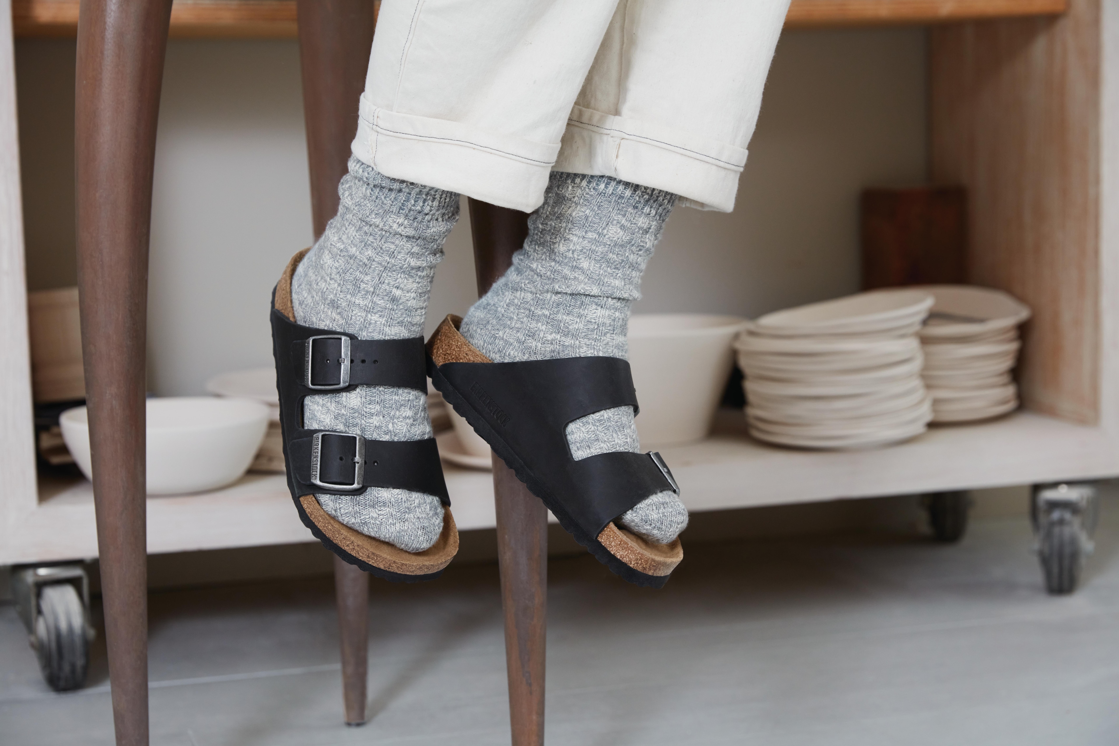 Running in birkenstocks store