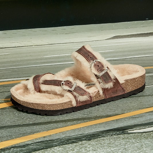 SHOP THE MAYARI SHEARLING OILED LEATHER HABANA