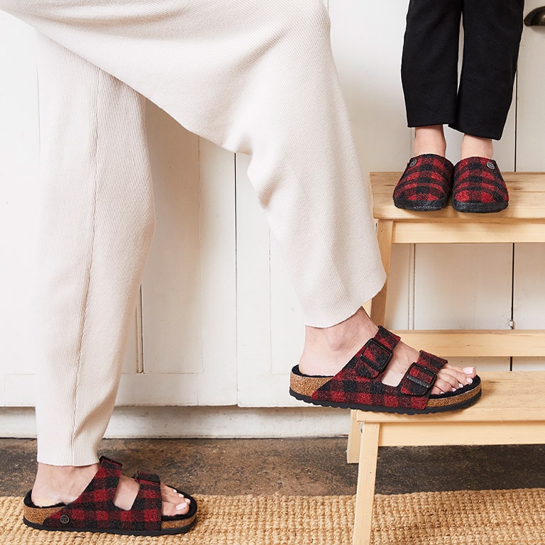 Birkenstock 2025 plaid shearling