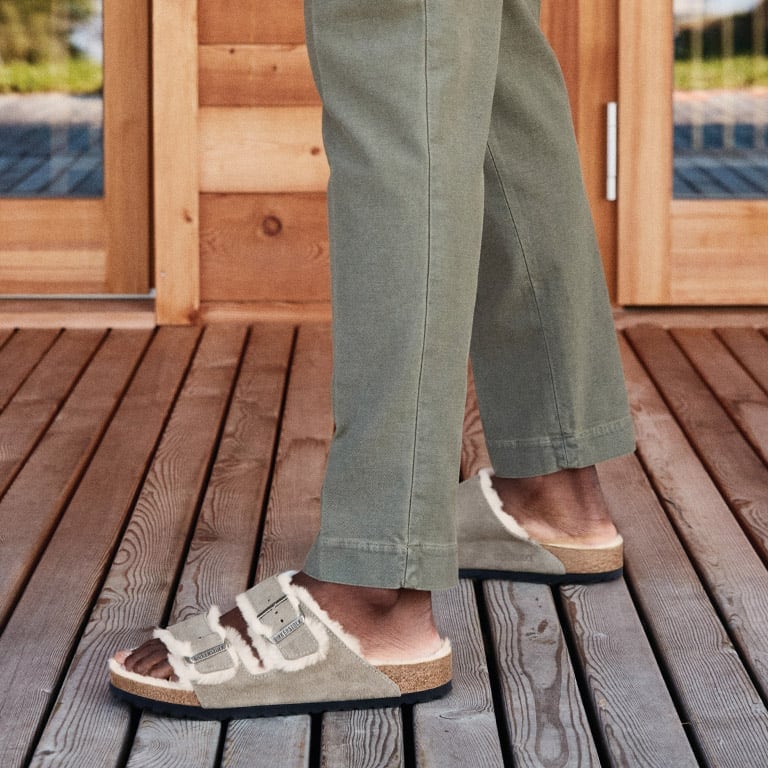 Birkenstock arizona shearling mens cheap