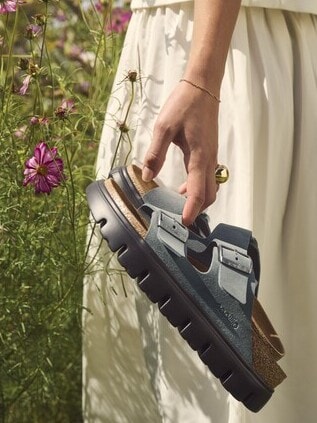 サンダル・ミュール BIRKENSTOCK Women Sandals 1001135MINK Brown Unisex , Genuine Birkenstock Brown Leather Sandals ,with