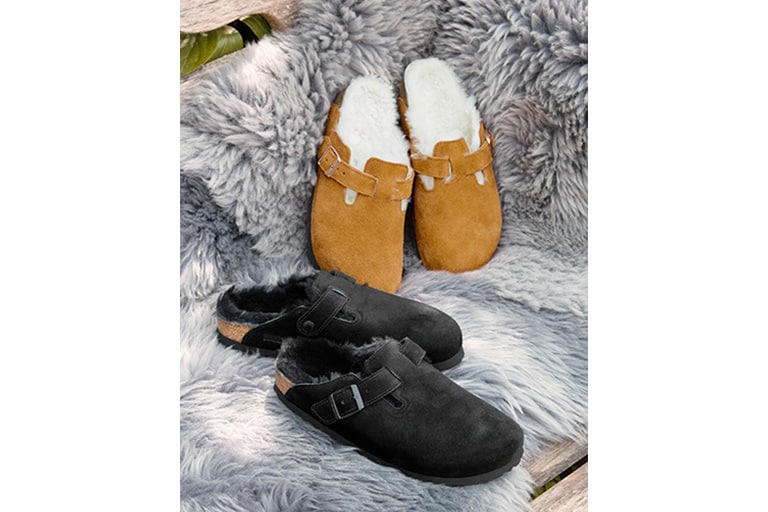 birkenstock shearling shoes