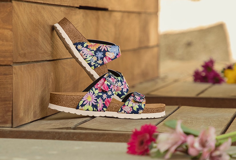 birkenstock flower clogs