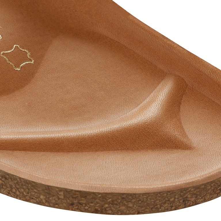 Milano Big Buckle Natural Leather Patent High-Shine Ecru