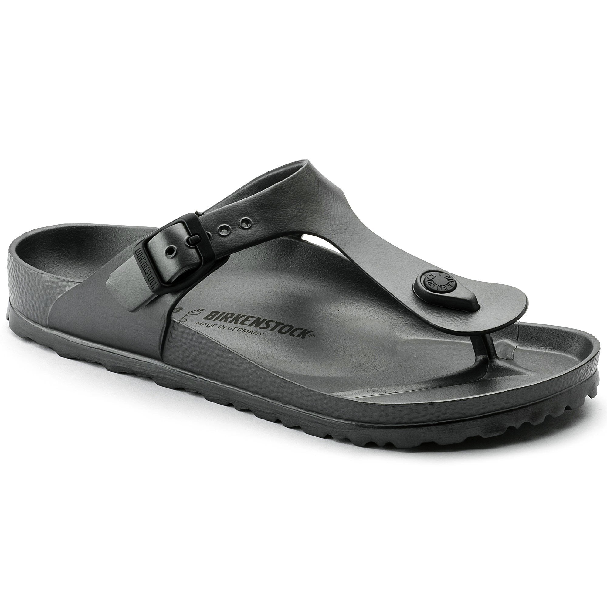 BIRKENSTOCK Gizeh Essentials EVA Metallic Anthracite Thong Sandals