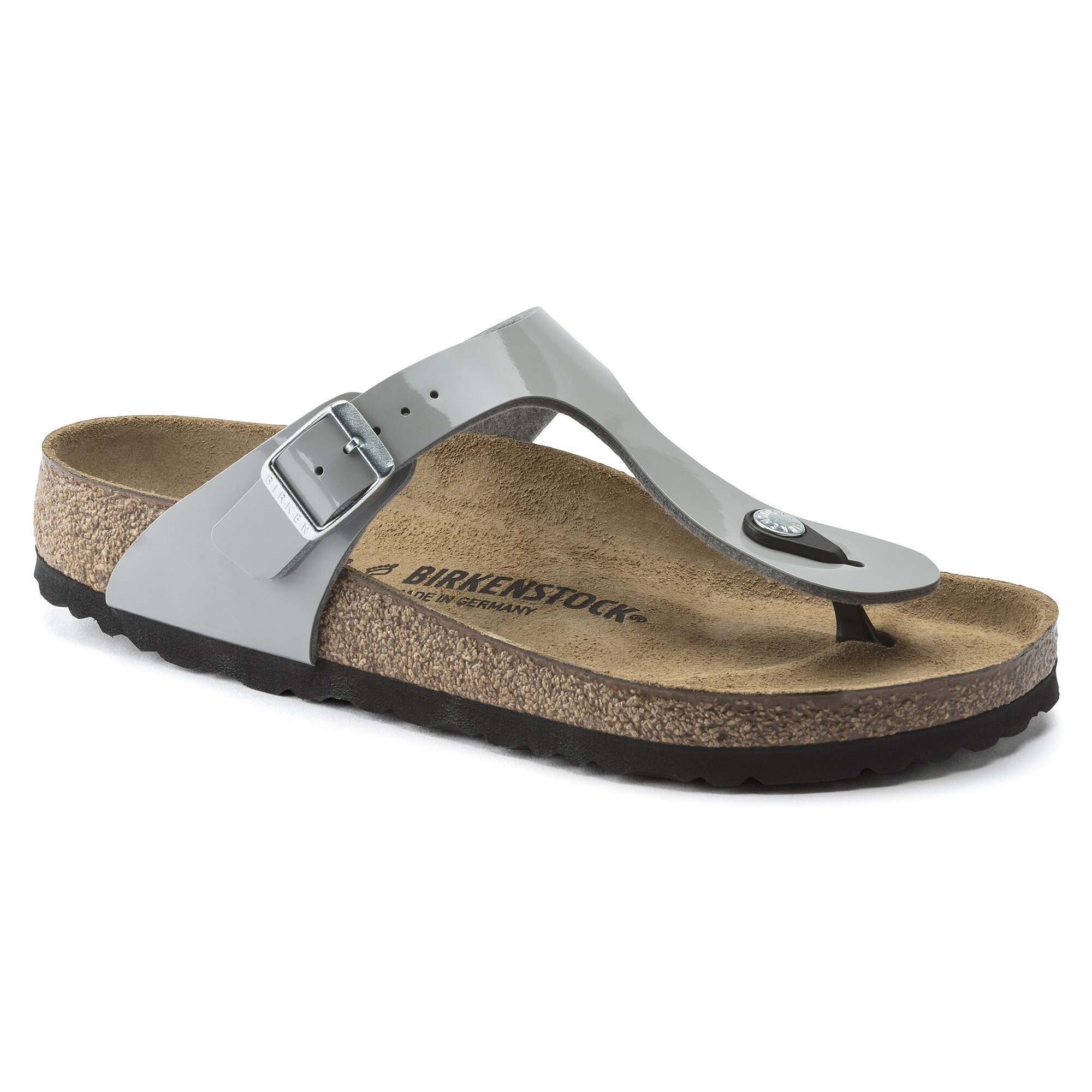 BIRKENSTOCK Gizeh Birko-Flor Patent Alloy Thong Sandals