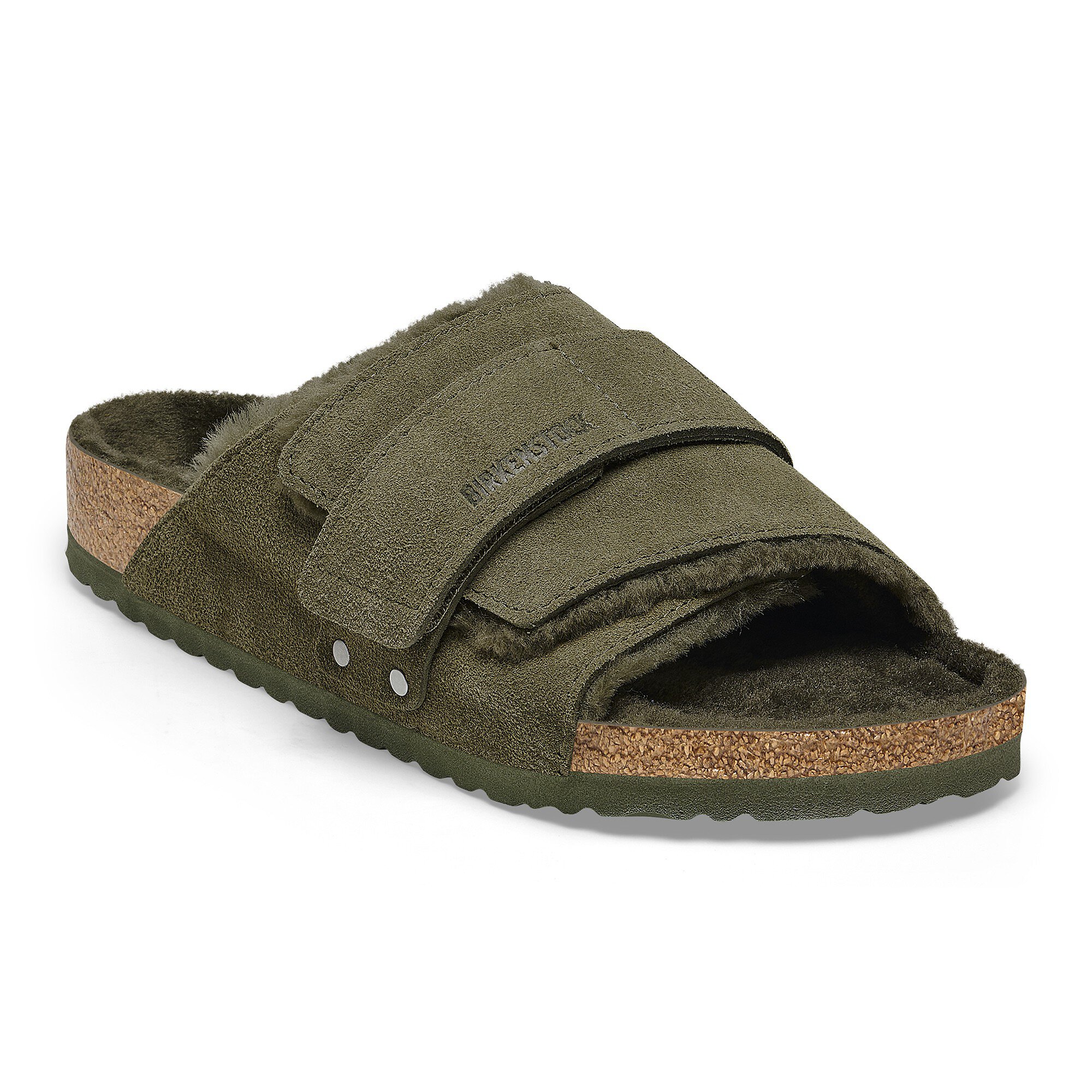 Kyoto Shearling Suede Leather in Color Thyme | BIRKENSTOCK US
