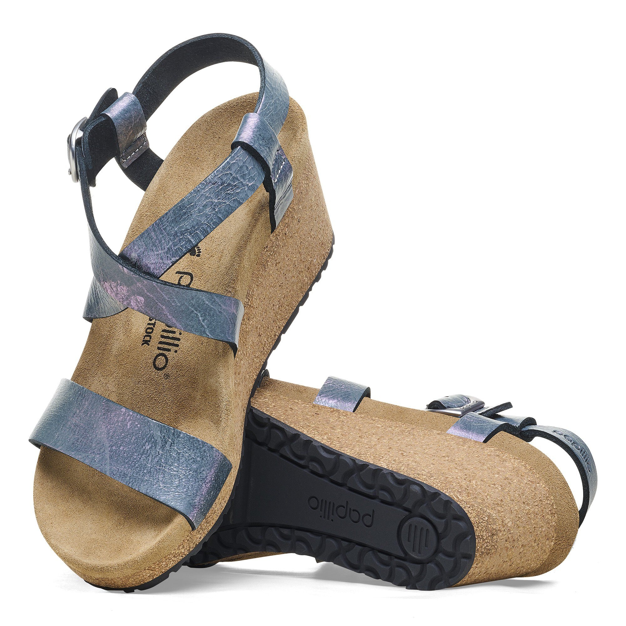 Женские украшения Birkenstock Sibyl Ring-Buckle Nubuck Leather, цвет: Металлик чёрный — фото 6