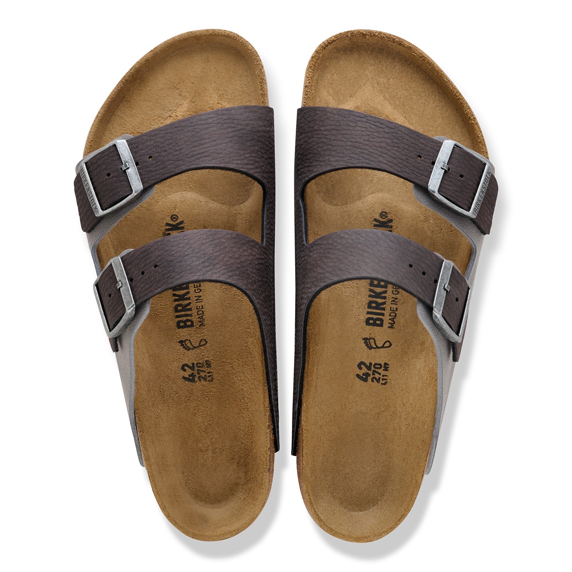 Мужские сандалии Birkenstock Arizona Mixed Synthetics, цвет: Чёрный / Тёмный серый — фото 2