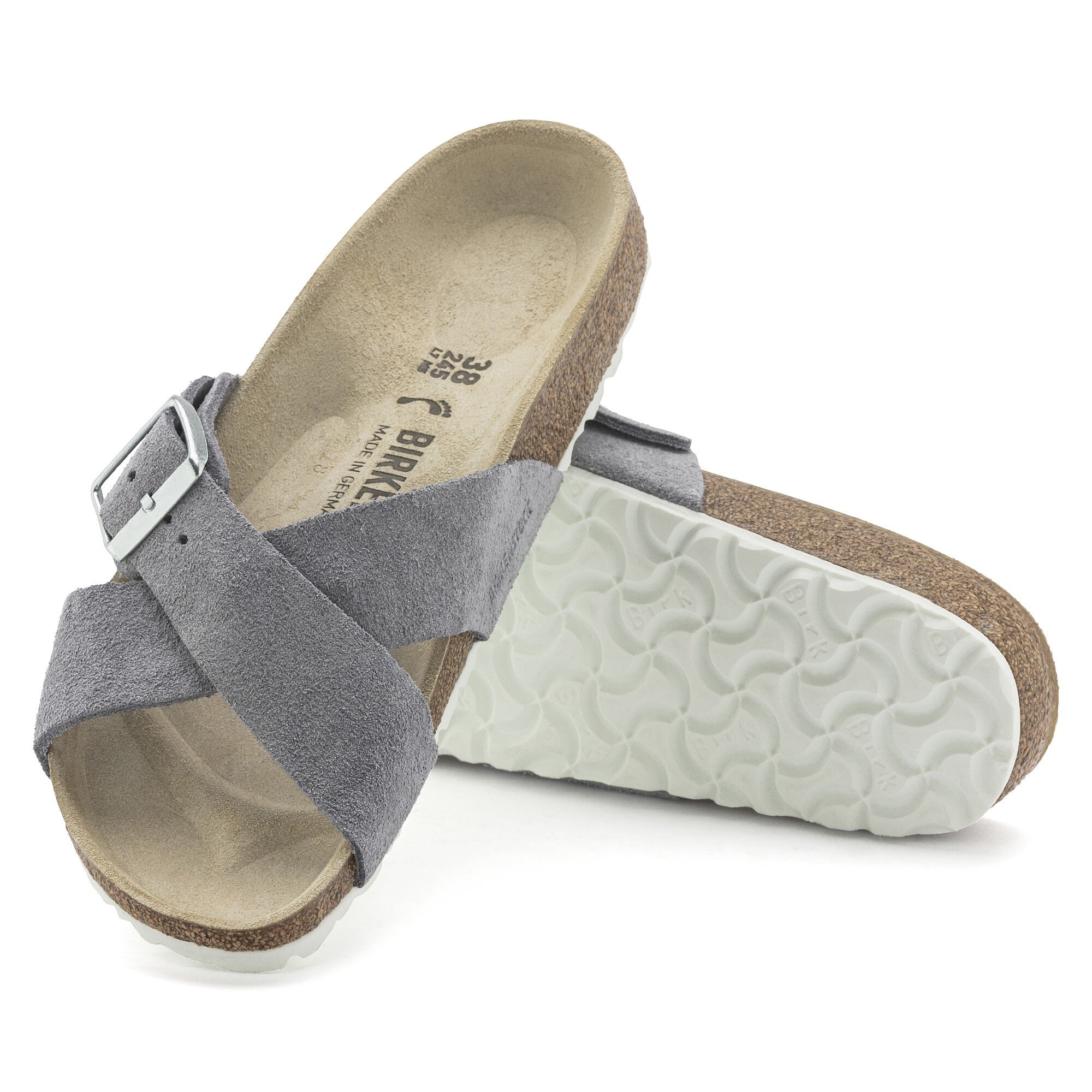 Женские сандалии Birkenstock Siena Natural Leather, цвет: Фиолетовый туманный — фото 7