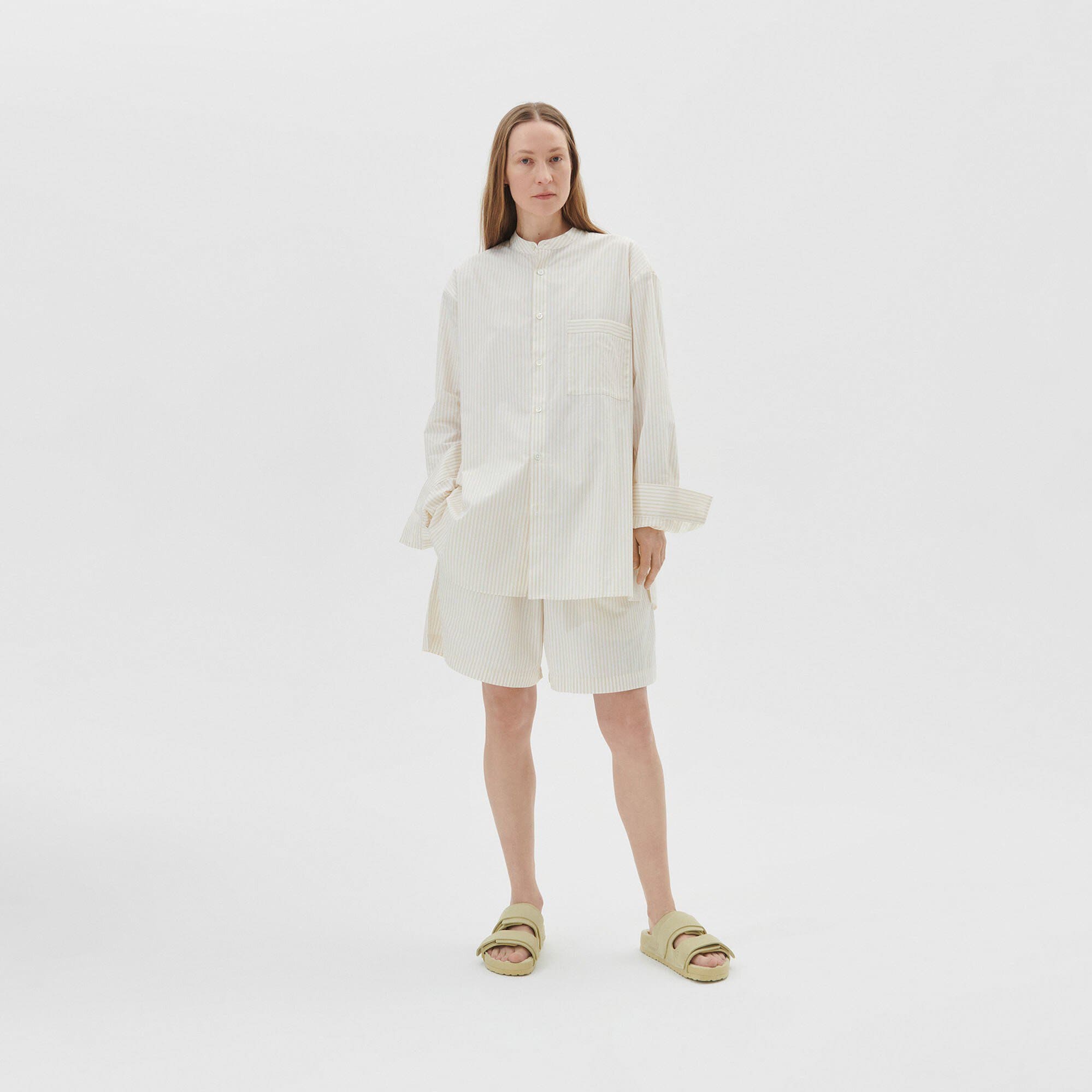 Tekla Shorts in Wheat Stripes | BIRKENSTOCK US